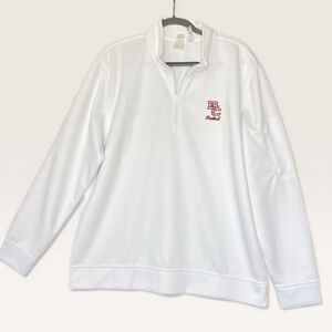 Clique BC Football Quarter Zip Pullover White XL Athletic Mens #AG